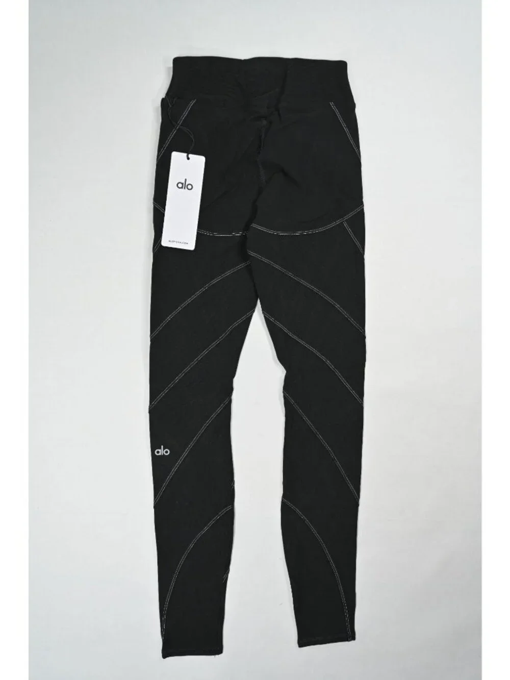 ALO Yoga Alosoft High Waist Sunray Leggings W51417R in Black/White